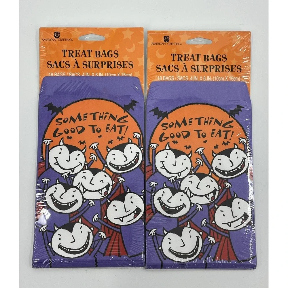 American Greetings Halloween Treat Bags Vampires 2 Packs x 18 Something Good